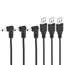 3PCS 3Ft USB 2.0 a Type to DC 3.5x1.35mm 90 Degree Angle Barrel Jack Power Cable picture