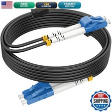 RamboCables OS2 LC to LC Single Mode Fiber Patch Cable Armored 300ft/92m picture