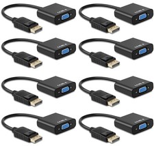 Display Port to VGA Adapter8 Pack Gold-Plated DisplayPort DP to VGA Converter... picture