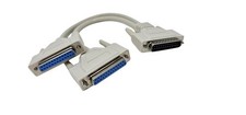 Your Cable Store 1 Foot DB25 Male to Two Female Serial Splitter 1 foot picture