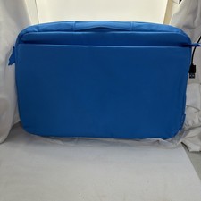 Vera Bradley BLUE ASTER Recycled Cotton Laptop Organizer Bag With Pockets NEW picture