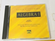 RARE Vintage Cliffs Studyware Algebra I 1 1995 Windows 95/ Macintosh Version 6.X picture