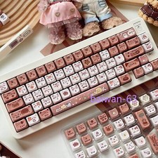 Maorbeng Cocoa Cat MAO Height Keycaps Cute 140 PCS Mechanical keyboard keycaps picture