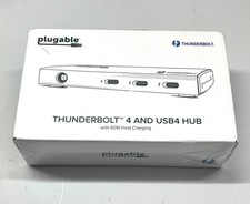 Plugable Thunderbolt 4 & USB4 Hub Single 8K/Dual 4K Displays, 60W Host Charging picture