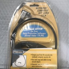 Fellowes Notebook Computer Key Cable Lock 6 Ft Cinch Loop W/ 2 Keys for Laptops picture