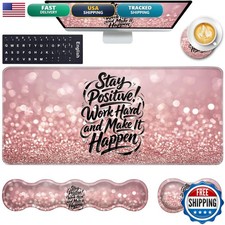 CICPLKSE BS-XLMP-4 Keyboard Wrist Rest Mouse Pad Set Memory Foam XL 31.5