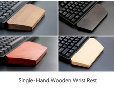 Single Hand Wood Wrist Rest Walnut Wrist Pad for Mechanical Gaming Keyboards picture