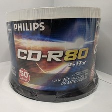 Philips Blank 50 Discs CD-R 80 52x Recordable 700MB 80min New Sealed picture