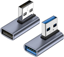 90 Degree USB 3.1 Adapter (2 Pack), Right and Left Angle USB a Male to Female... picture