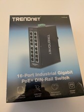 NEW TRENDnet TI-PG160, 16-Port  Industrial Gigabit PoE+ Switch one unit picture