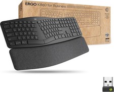 Logitech Ergo K860 Split Ergonomic Keyboard Graphite (‎920-010175) W/ USB DONGLE picture