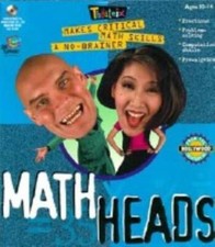 Math Heads by Theatrix PC MAC CD kids mathematics problem solving quiz show game picture