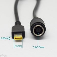 4pcs 7.9x5.5mm Round Female to Square Adapter Cable for Lenovo Thinkpad Laptop picture