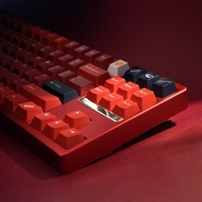 Red Jamon Ham Cherry Profile  Dye-subs PBT Keycap Set picture