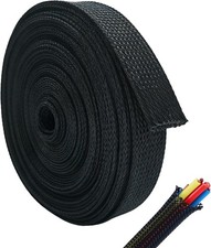 33 FT Nylon Hydraulic Hose Protector Sleeve, 0.63 Inch ID picture