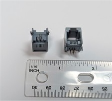 2 pcs RJ-11 6P4C 4-Pin Telephone PCB Socket Connector, New picture