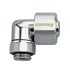Koolance Rotary Elbow Fitting for 10mm x 13mm (3/8in x 1/2in), Nickel picture