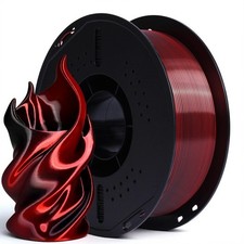 QFOUR Silk PLA 3D Printer Filament 1.75mm, 1kg, Black and Red | 3D Printing F... picture
