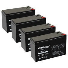 Set of 4 - 12V 7AH/20HR Battery ExpB Replacement for 7Ah or 8Ah Leoch Peg Perego picture