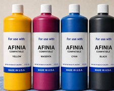 4 PREMIUM COMPATIBLE BULK INK REFILL  Afinia X350  x 350 PIGMENT CYMK 4 LITERS picture