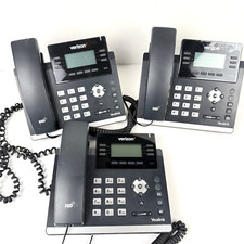 Yealink SIP-T41S POE IP Phone Set Lot of 3 Tested Working Verizon Work Office picture