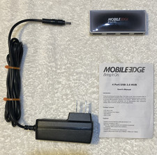 Mobile Edge MEAHD1 4-Port USB 2.0 Hub w/ AC/DC Power Adapter picture