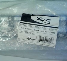 ICC 16 Port Blank Patch Panel Keystone 1 RMS Flush Mount Rack Mount IC107PP016 picture