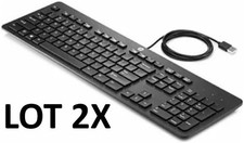 Lot 2x HP Slim Keyboard USB Wired KBAR211 New Open Box picture