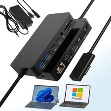 Dual HDMI+VGA Dock Works with Microsoft Surface Devices - 12-in-1 Triple Display picture