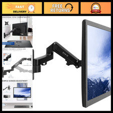 Adjustable Black Single Monitor Wall Mount for 17-32