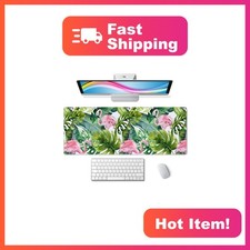 Wasica Gaming Mouse Pad, Watercolor Tropical Palm Tree with Flamingo picture