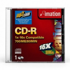 Vintage Imation CD-R 700MB 80Min 16X MP3.com Promo Recordable Disc Jewel Case picture