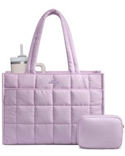 Tote Bag for Women, Puffer Work Handbag 15.6 Inch Laptop Purse for...  picture