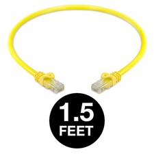 2 PCS Yellow Cat6 Cable Cat 6 Ethernet Patch Cord 10Gbps Internet Cable UTP Wire picture