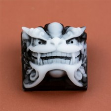 1pc Chinese Shishi Hand Made Resin Keycap Mechanical Keyboard Keycap White1 picture