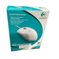 New Logitech First Pilot/Wheel Mouse Corded USB PS/2 PC/MAC picture