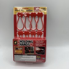 Ruby Holding Hands Reusable Magnetic Silicone Ties 8 Pack Cable Organizer picture