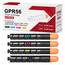 GPR-56 4PK BK/C/M/Y Laser Toner Replacement for imageRUNNER C7565i C7570i C7580i picture