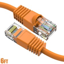 6FT Cat6 RJ45 Ethernet LAN Network UTP Snagless Patch Cable Pure Copper Orange picture