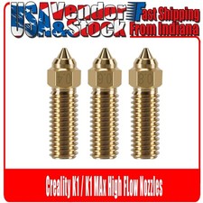 Creality K1 Series Nozzle, K1, K1C K1 MAX High Flow  Nozzle, Brass Nozzles 3PCS picture