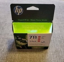 HP 711 Magenta Ink 3-Pack CZ135A Genuine OEM Sealed Expired 02/2023 picture