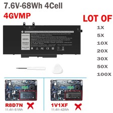 💖LOT 100x 4GVMP Battery For Dell Latitude 5400 5500 3540 7590 2-in-1 Serie 68Wh picture