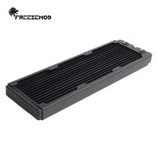 Freezemod 360mm Computer Water-Cooled Copper Radiator Row 14 Flat Tubes Black picture