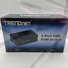TRENDnet 2-PORT KVM SWITCH KIT TK-207K USB DE-ITL BUS POWERED NEW UNOPENED picture