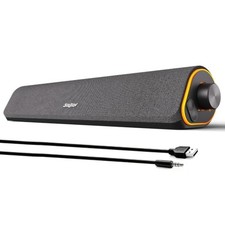 R50 Bluetooth Computer Speakers, 3.5mm PC Sound Bar for Desktop Dark Grey picture
