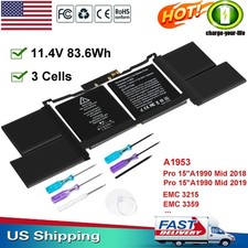 Replacement A1953 A1990 Battery For Apple MacBook Pro 15