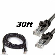 Lot of 60 x Cat6 30FT Patch Cord Cable LAN Network Ethernet For PC Router BLACK picture