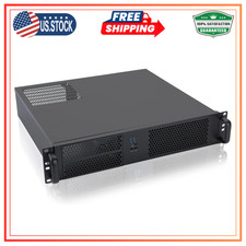 RackChoice 2U Micro ATX Rackmount Server Case 2x5.25 USB3.0 120mm Fan PSU picture