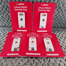 LOT 5 IDENTIV uTrust FIDO2 Security Key - Faster Safer Logins P/N 905602-6 _ NEW picture
