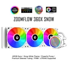 Liquid CPU Cooler White 240/360mm ARGB LED All-In-One Water Cooling PC Radiator picture
